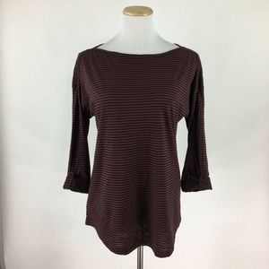 Loft Women's Top Cotton Boatneck  Size L